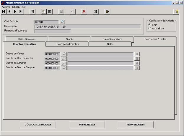 Artculos - Cuentas Contables