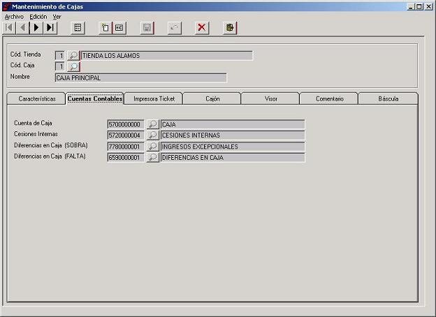 Cajas - Cuentas Contables