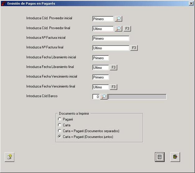 Emisin de Pagos en Pagars