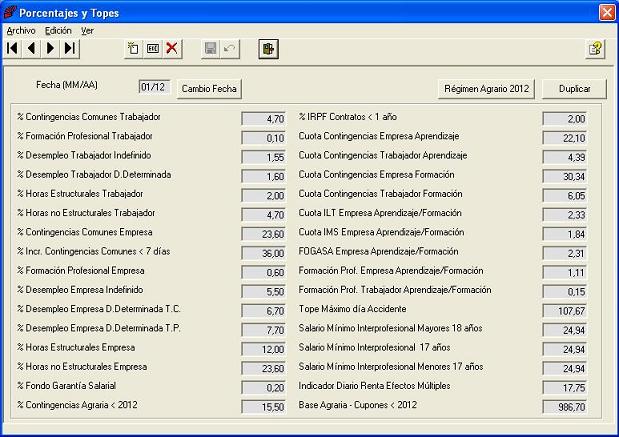 Mantenimiento de Fichero de Control